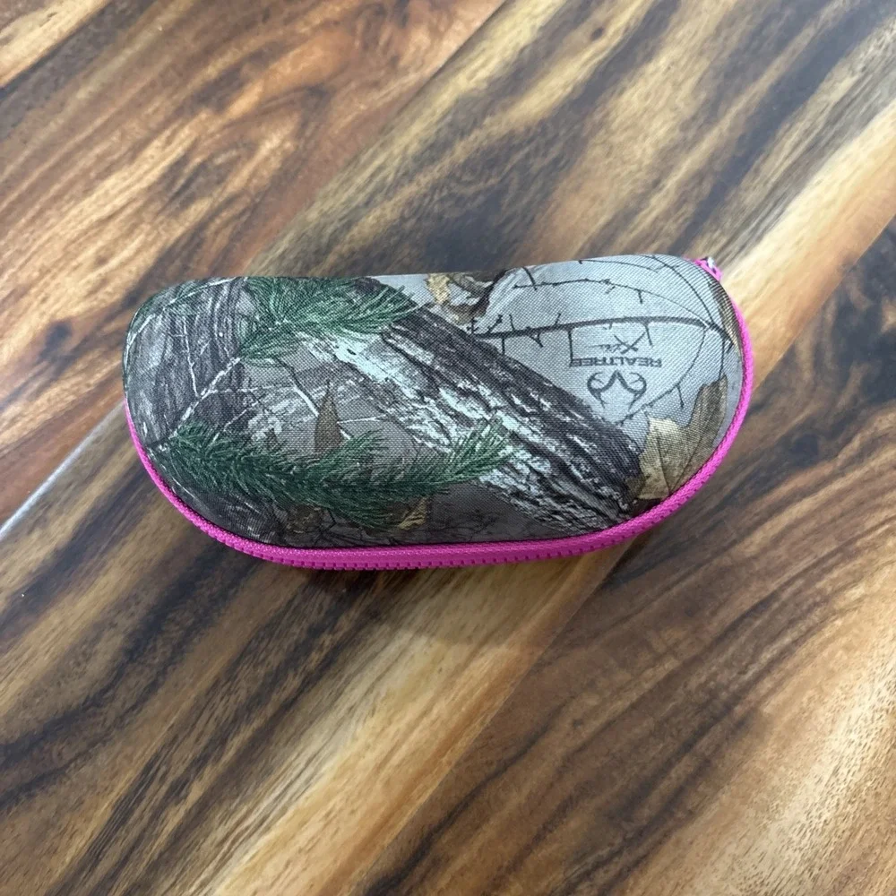 Costa Camo Brown Pink Hard Case with Zipper for Glasses & Sunglasses-CASE ONLY